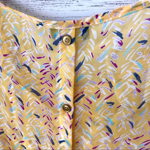 PAPERMOON Stitchfix Sheer Abstract Print Blouse S - Picture 7 of 8